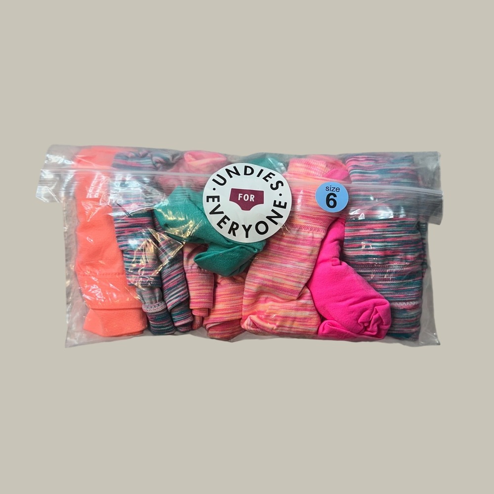 Undies For Everyone Underwear Girls 6 Multicolor Multipack Briefs Cotton Mix